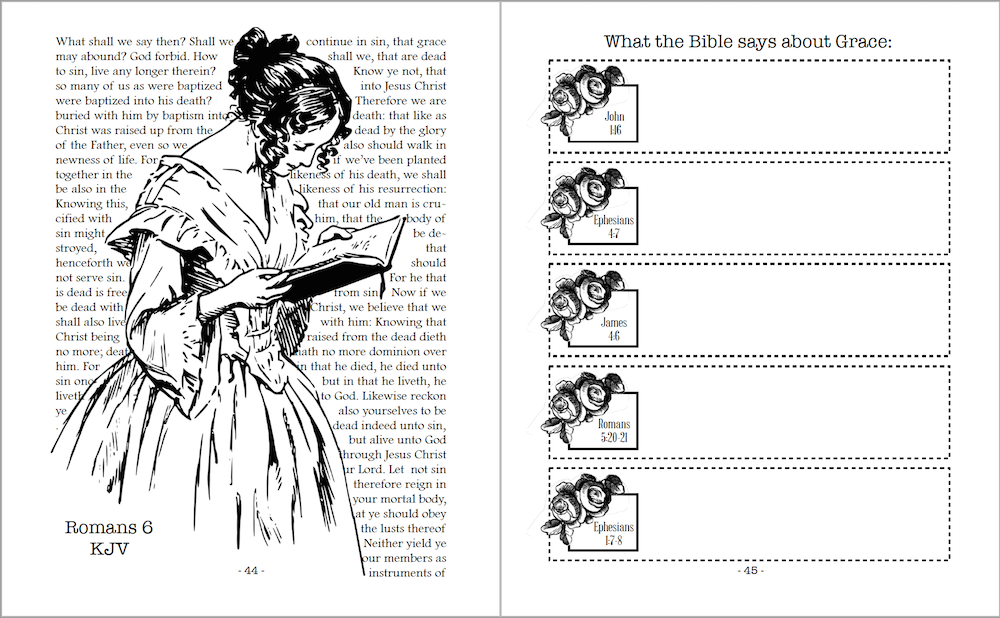 Sample pages from Jennifer Flanders's new devotional journal for thanksgiving: Count Your Blessings (pre-order now and get a fun package of digital bonuses!)